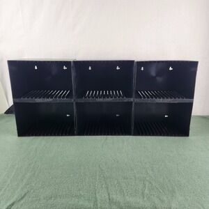 3x Case Logic 30 ea. CD Hard Plastic Storage Rack Wall Mount Expandable Black